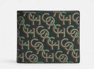 Coach 3 in 1 Wallet with Monogram Print in Amazon Green CF134